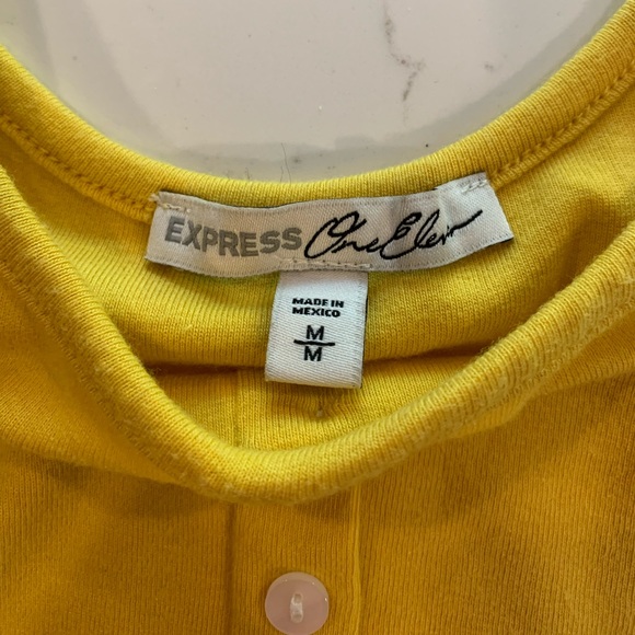 Express Button Up Crop Top, Size M - Picture 5 of 5